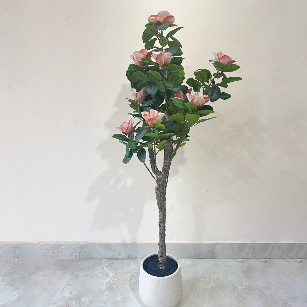 Artificial Pink Magnolia Tree Plant - Image 4
