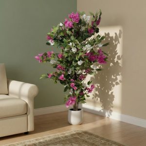 Artificial Pink White Bougainvillea Plant