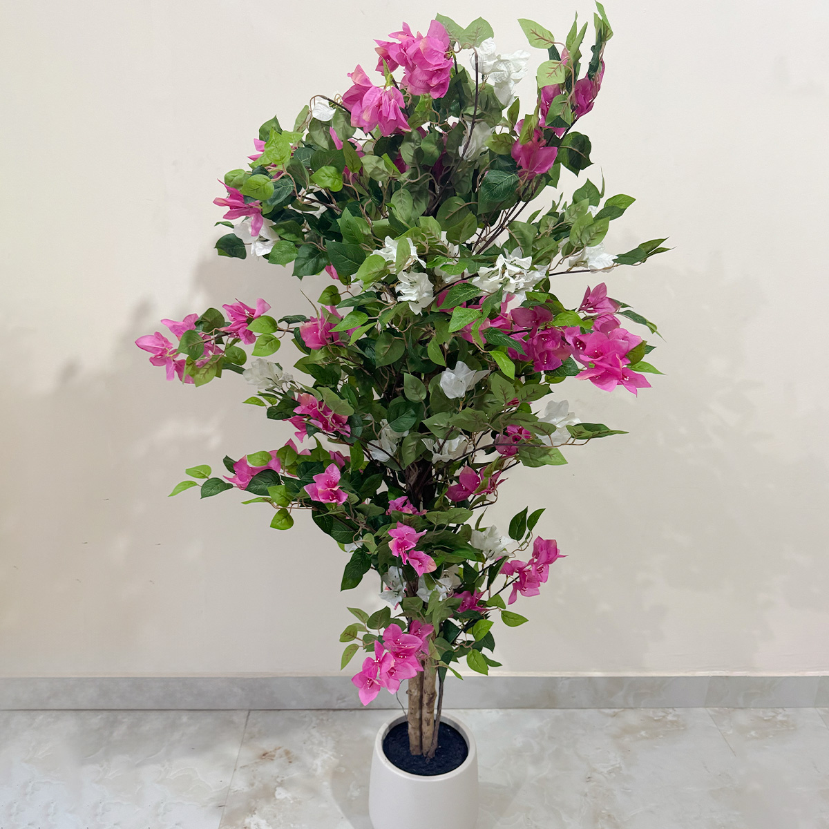 Artificial Pink White Bougainvillea Plant - Image 4