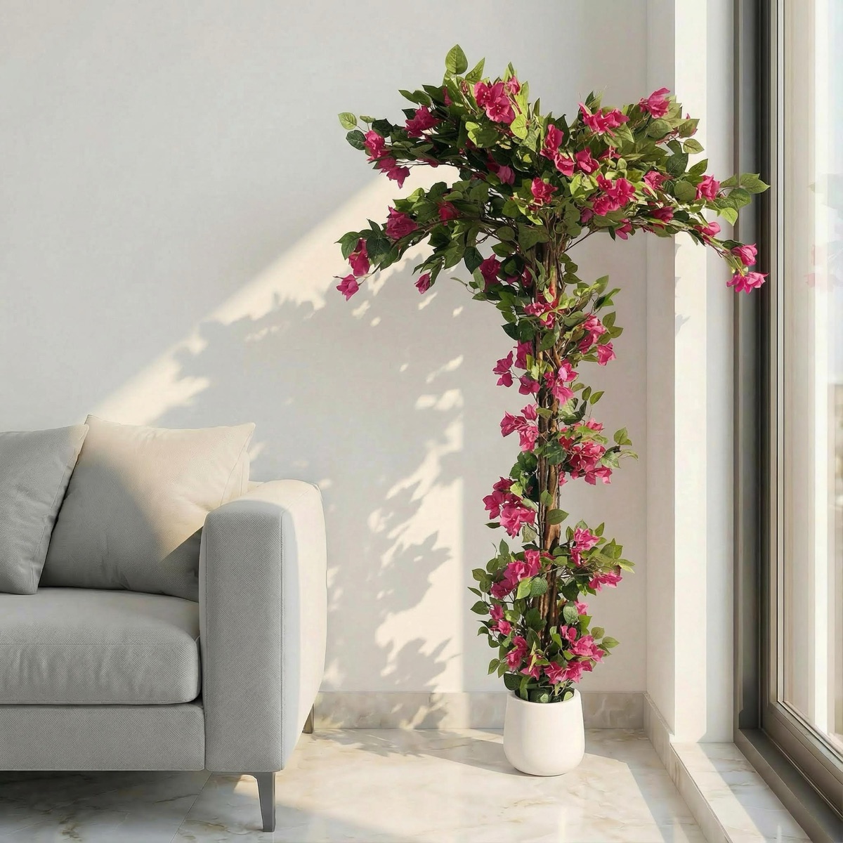 Artificial Pink Bougainvillea Vine Tree - Image 3