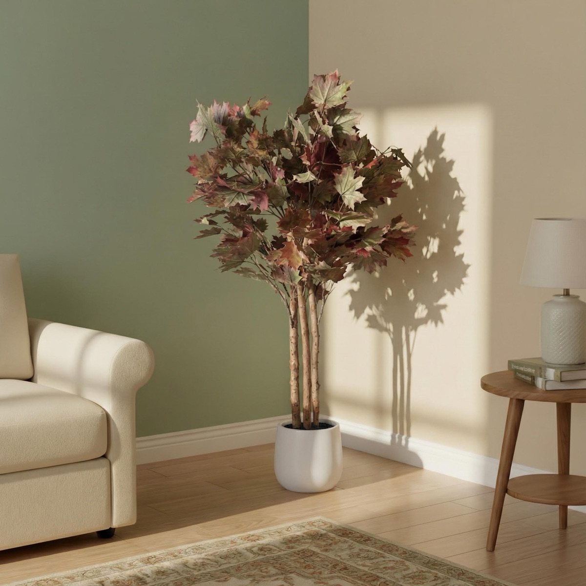 Artificial Red Autumn Maple Tree - Image 2