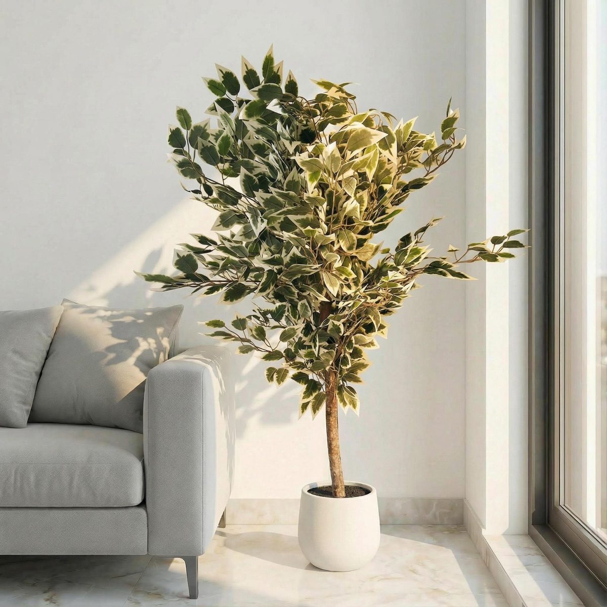 Artificial Variegated Ficus Tree Plant - Image 3