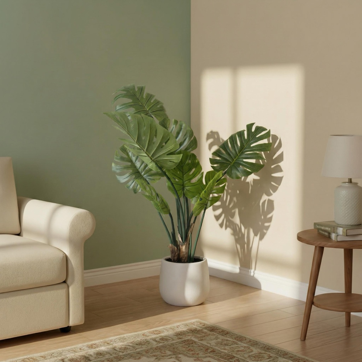 Monstera Deliciosa Floor Artificial Plant - Image 2