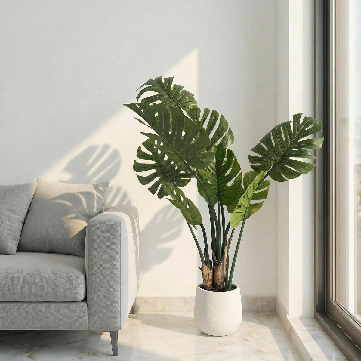Monstera Deliciosa Floor Artificial Plant - Image 3