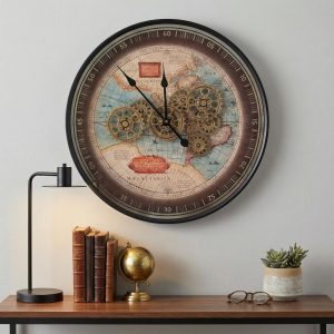 Vintage Voyager Moving Gear Wall Clock