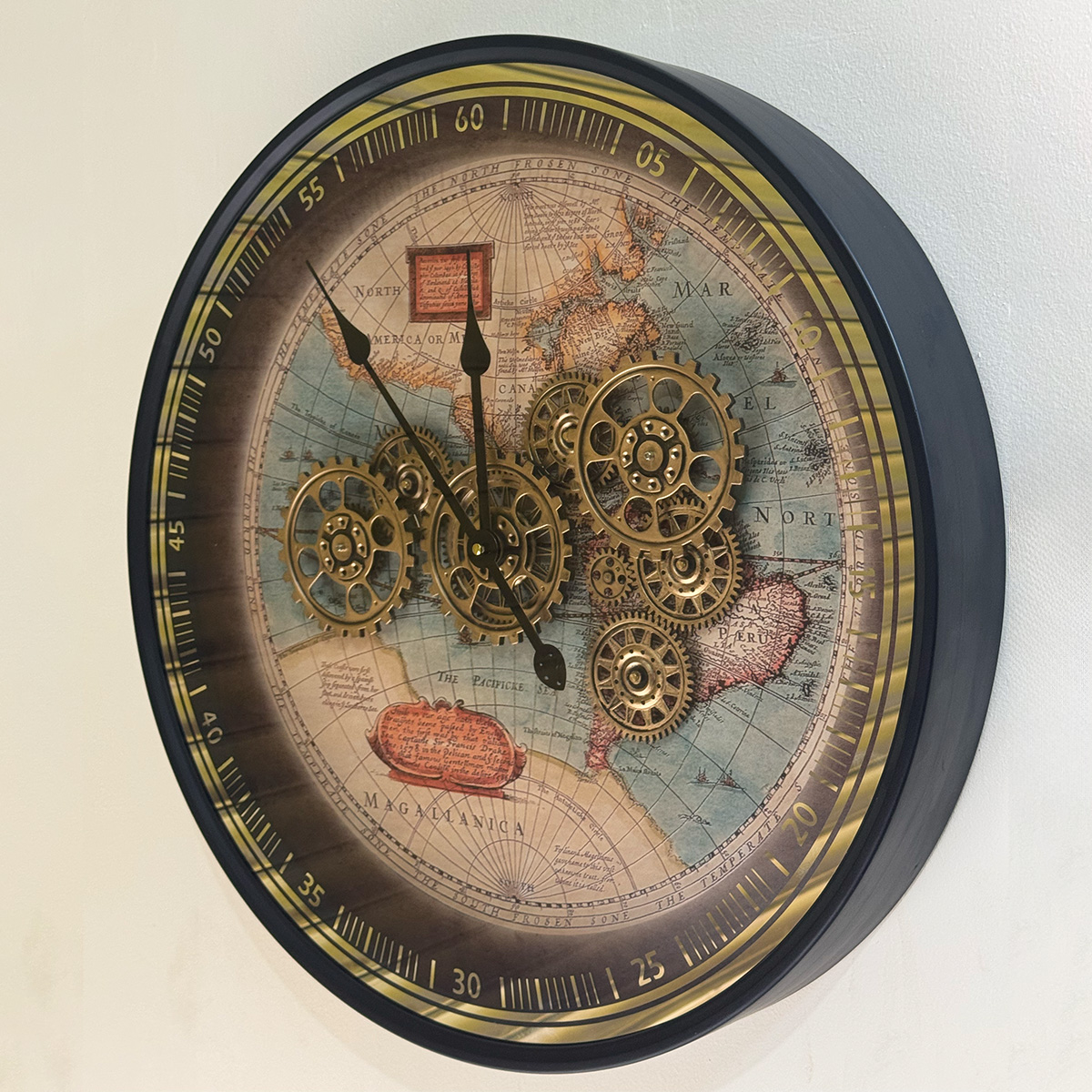 Vintage Voyager Moving Gear Wall Clock - Image 5