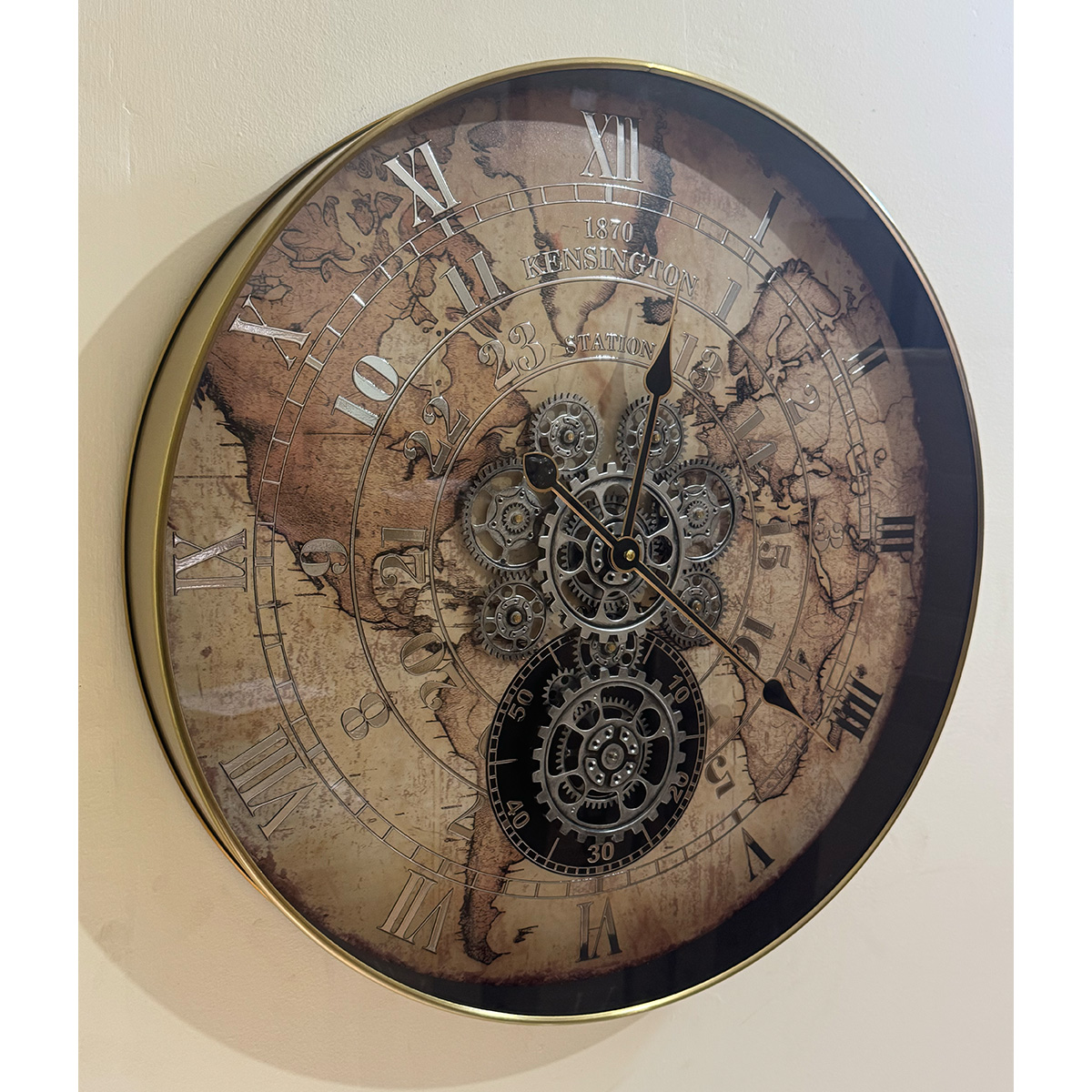 The Kensington Station Steel Body Gear Clock - Image 4