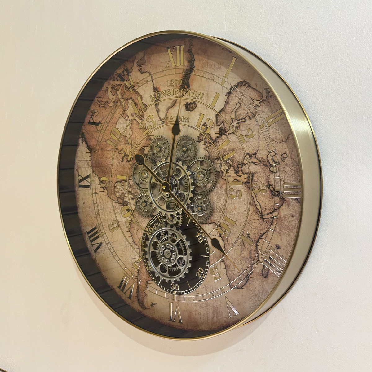 The Kensington Station Steel Body Gear Clock - Image 5