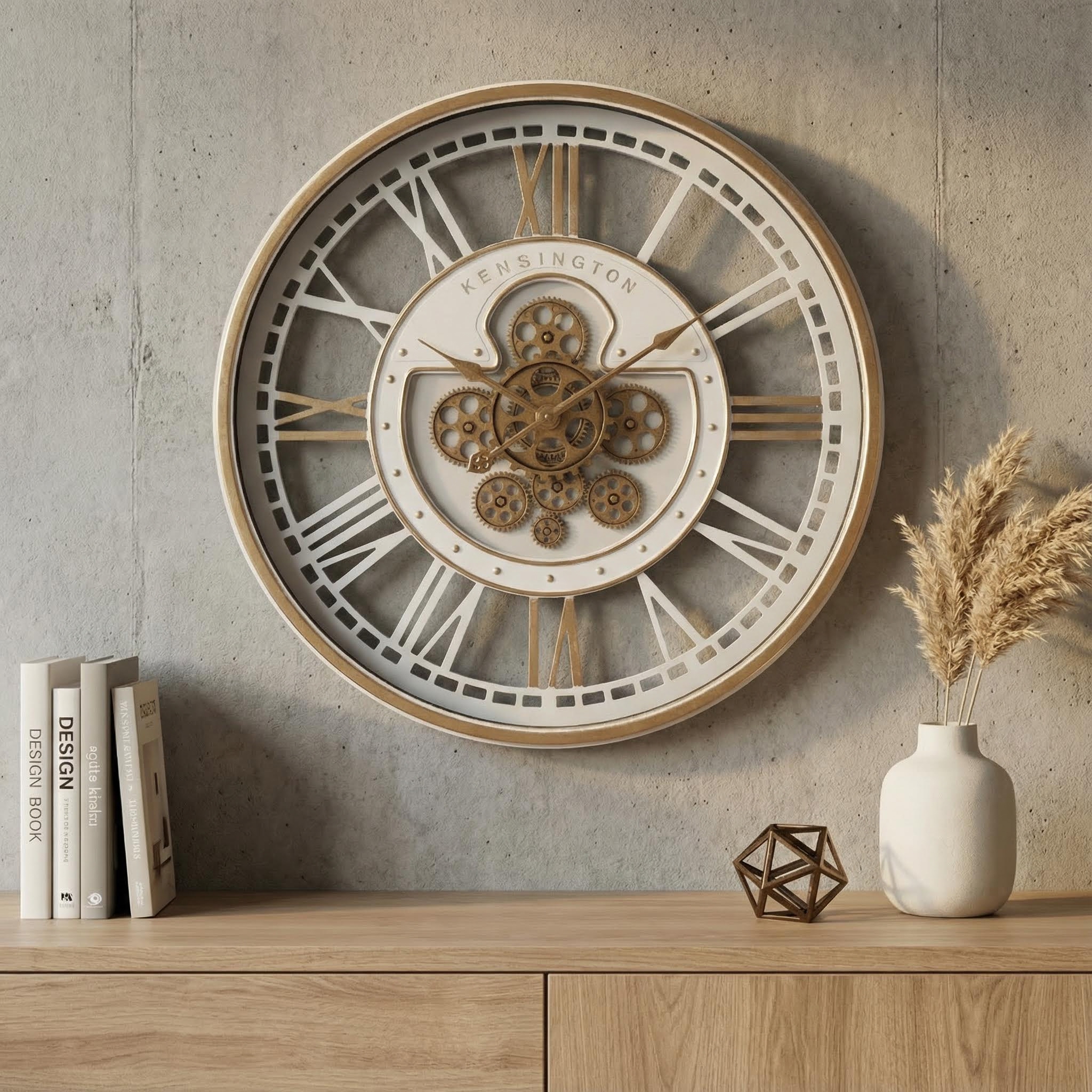 Open Heart Kensington Gear Wall Clock