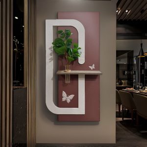 Abstract Silver & Brown Butterfly Sandstone Art