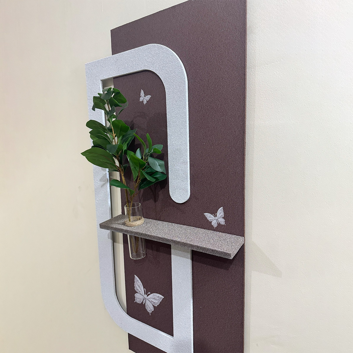 Abstract Silver & Brown Butterfly Sandstone Art - Image 6