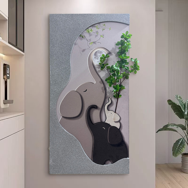 3D Elephant Family Wall Art - Image 2