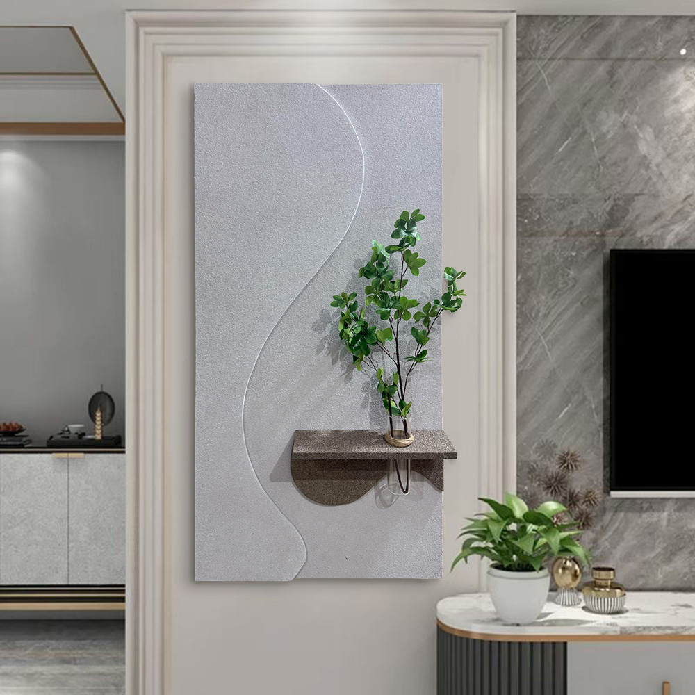 Grey S-Curve Minimalist Sandstone Wall Art