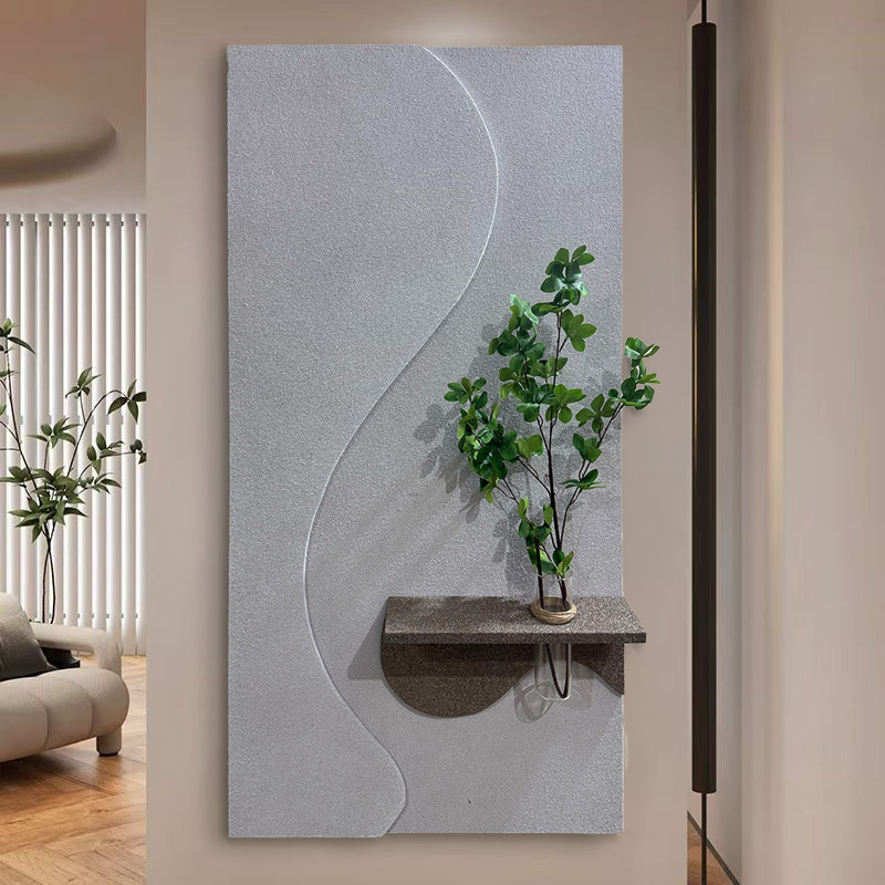 Grey S-Curve Minimalist Sandstone Wall Art - Image 2