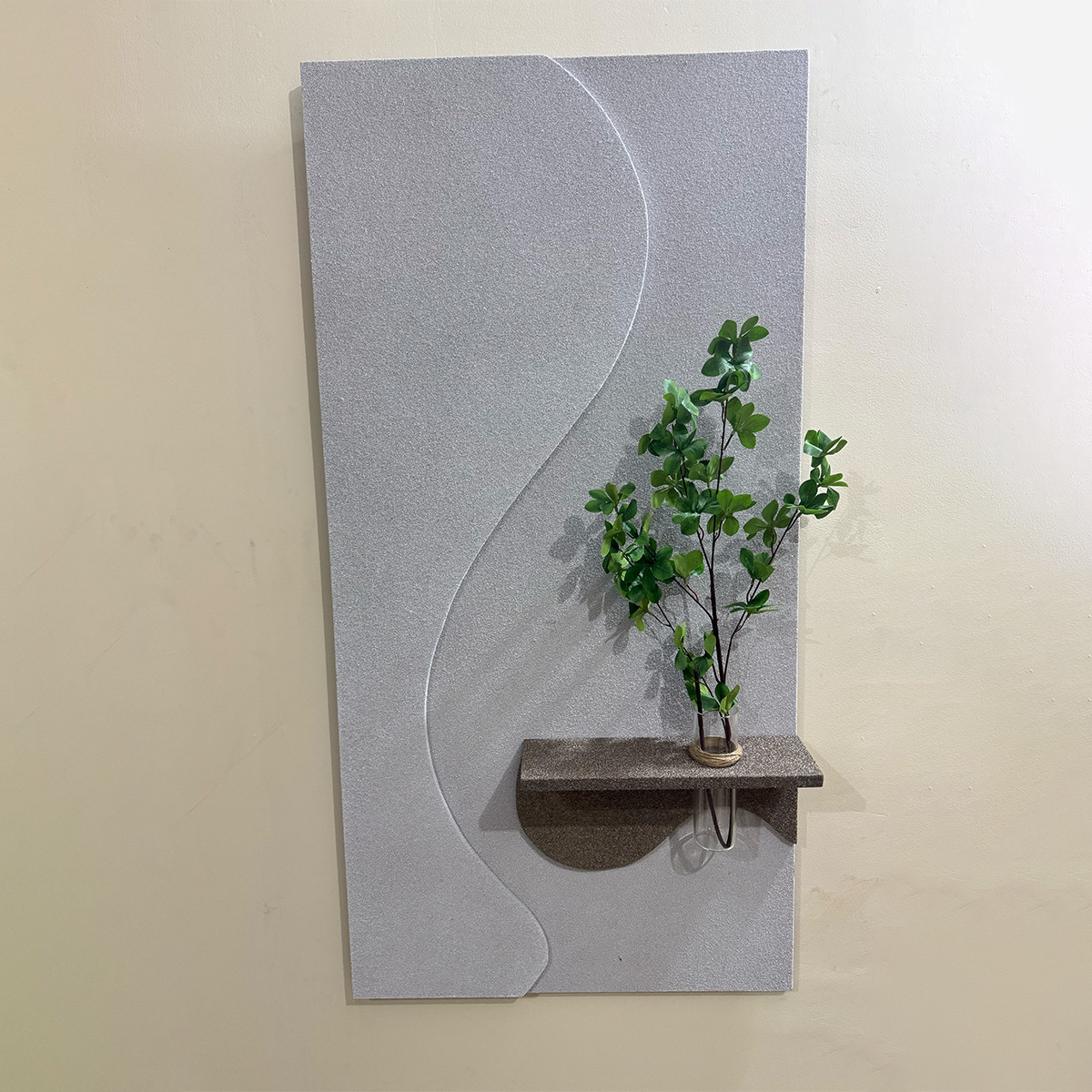 Grey S-Curve Minimalist Sandstone Wall Art - Image 3