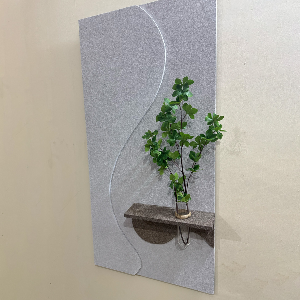 Grey S-Curve Minimalist Sandstone Wall Art - Image 4