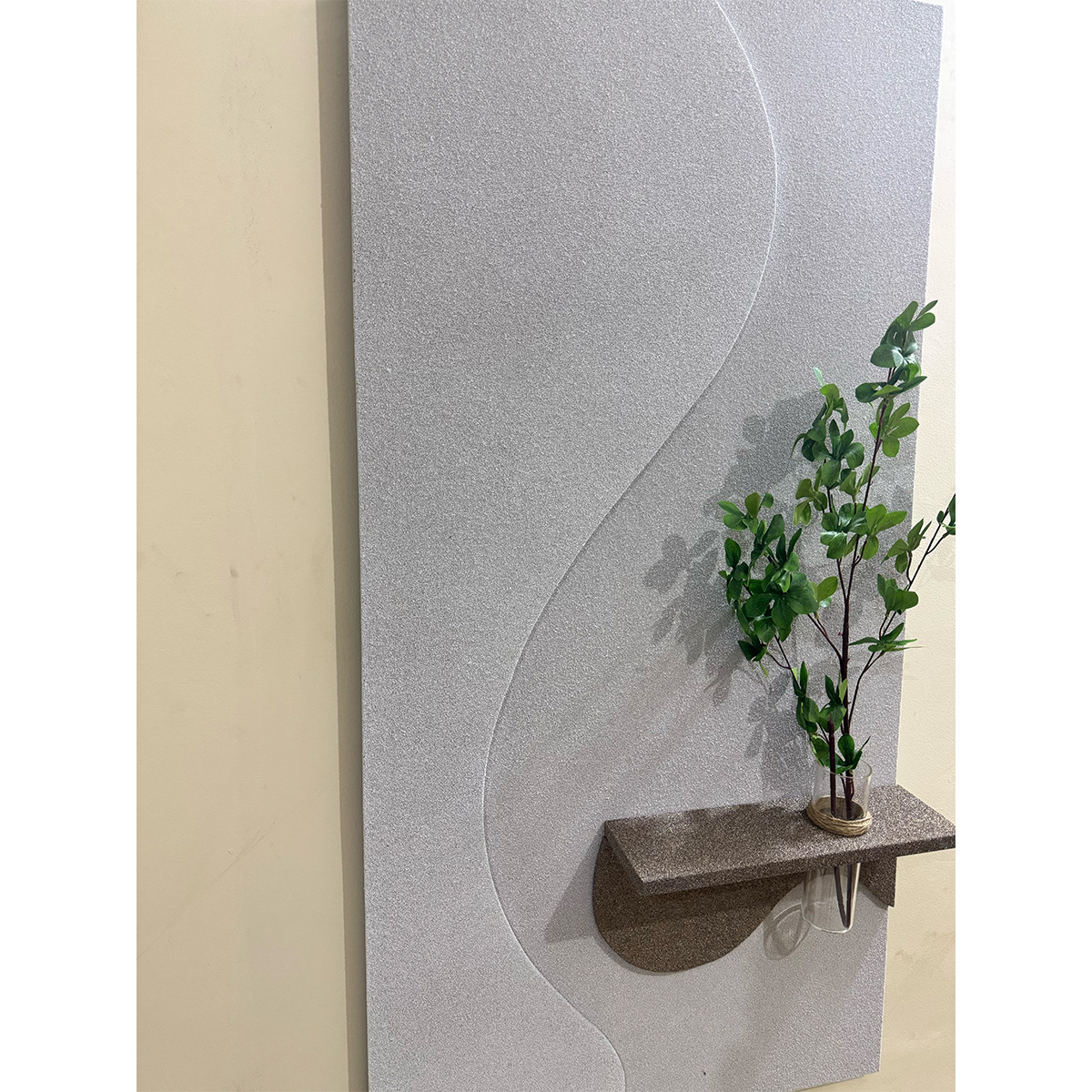 Grey S-Curve Minimalist Sandstone Wall Art - Image 5
