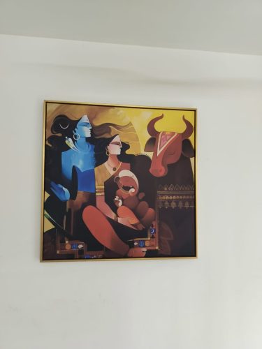 Abstract Shiva Family Painting photo review