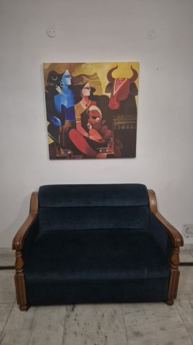 Abstract Shiva Family Painting photo review