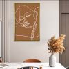 Abstract Woman with Closed Eyes Art