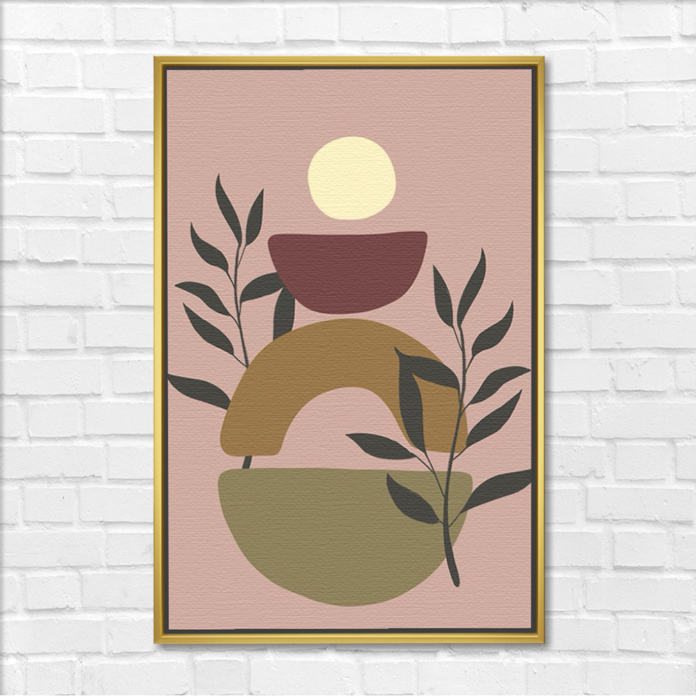 Balancing Sun and Earthy Leaves Painting - Image 3