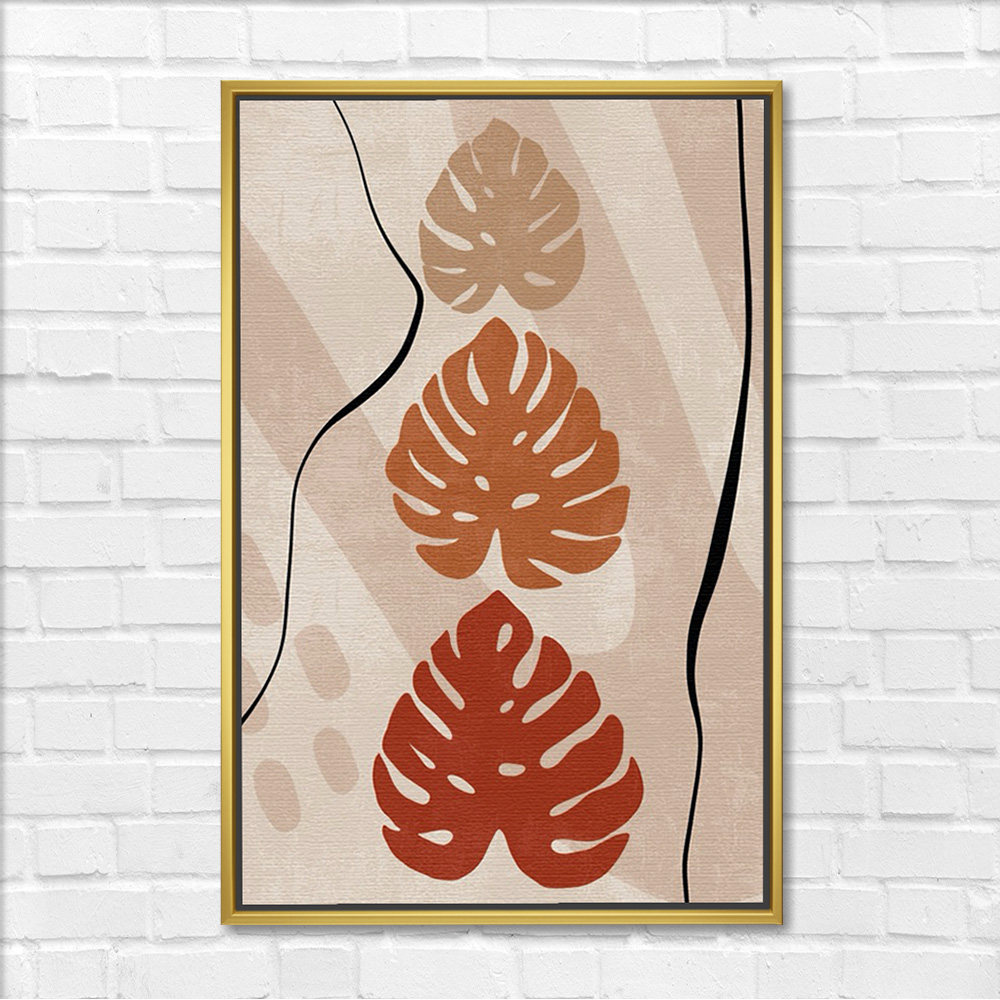 Tropical Monstera Leaves Boho Pattern Art - Image 3