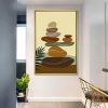 Earthy Stacked Stones Zen Painting