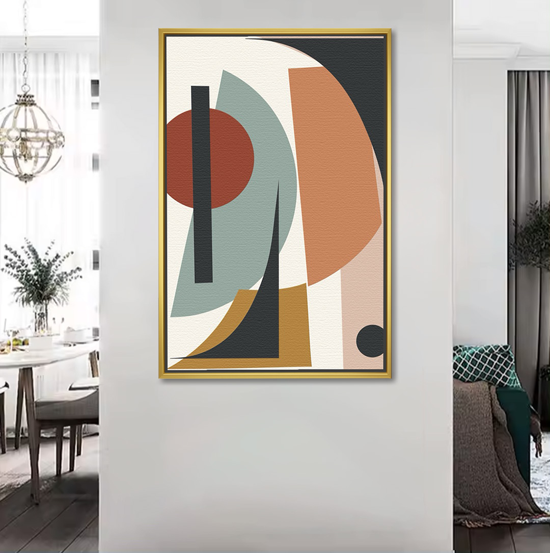 Bold Shapes Modern Art Painting - Image 2