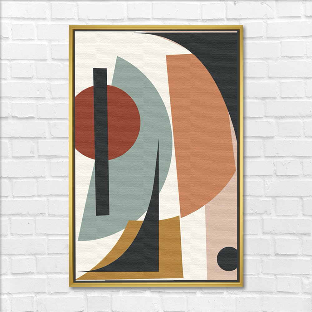 Bold Shapes Modern Art Painting - Image 3