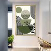 Earthy Stacked Shapes With Leaves Painting