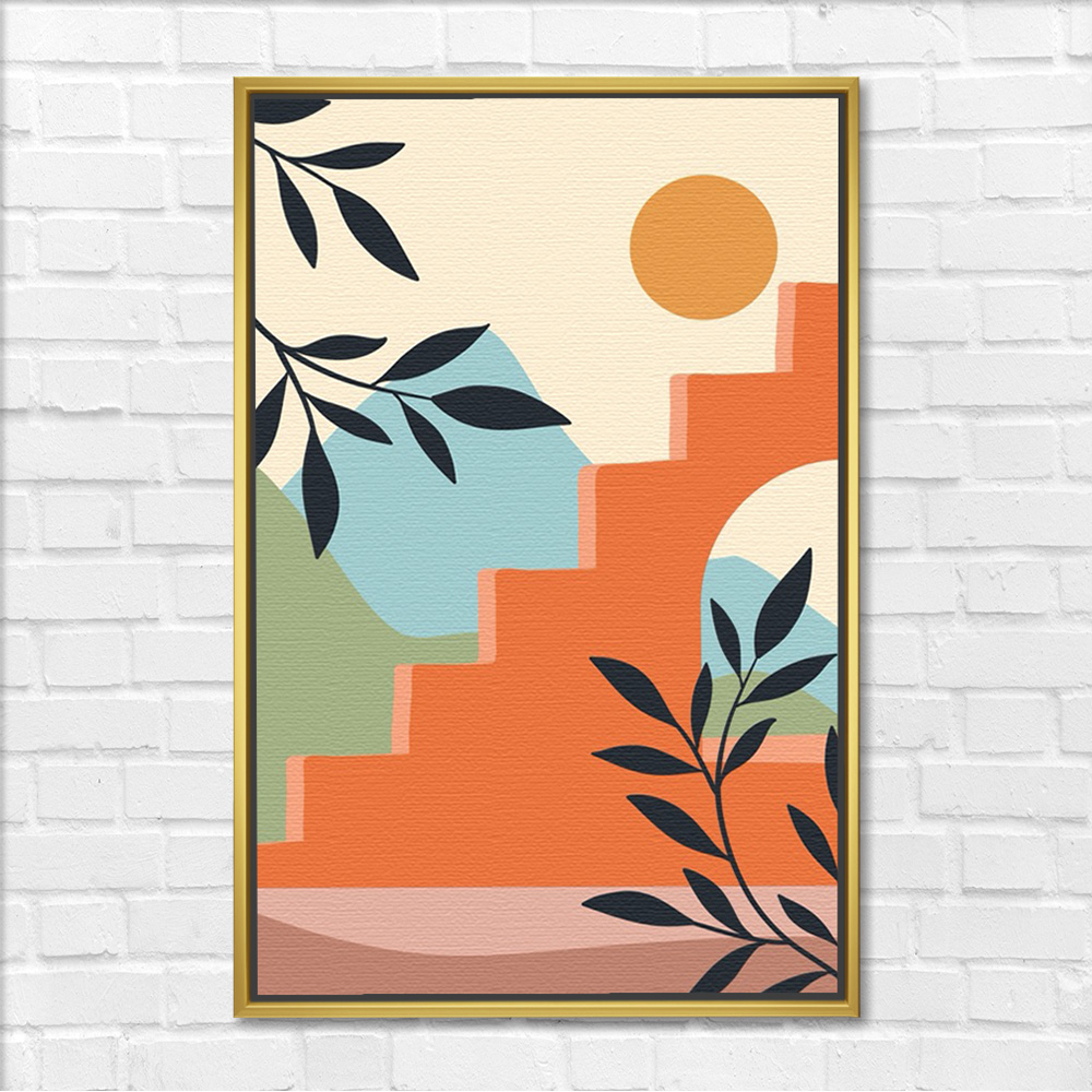 Radiant Boho Sunburst Minimalist Painting - Image 3