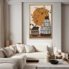 Soft White Wildflowers on Olive Painting