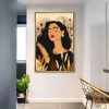 Boho Woman in Autumn Grass Painting
