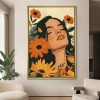 Woman Surrounded by Orange Wildflower
