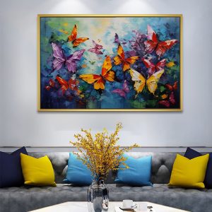 Vivid Butterfly Garden Fantasy Painting