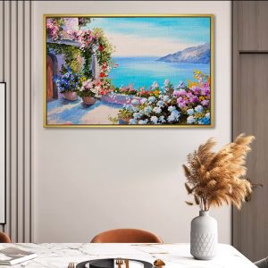 Seaside Terrace Blooming Paradise Art
