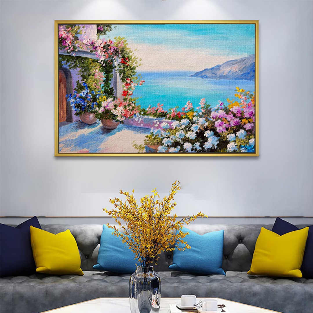 Seaside Terrace Blooming Paradise Art - Image 2