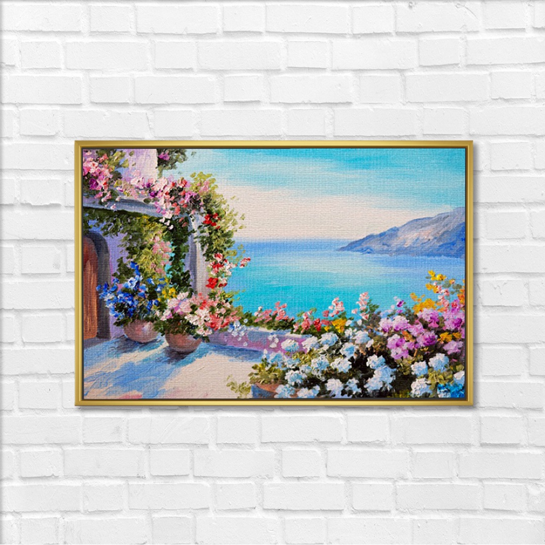Seaside Terrace Blooming Paradise Art - Image 3