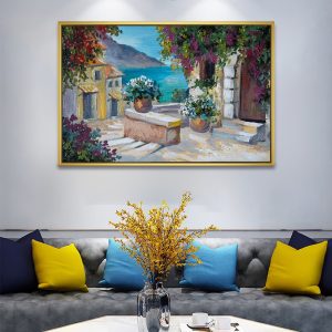 Coastal Villa Floral Escape Painting