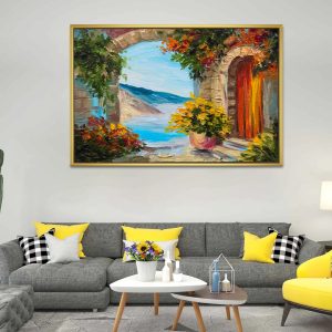 Archway Vista Golden Blossom Gate Art