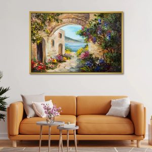 Secret Garden Stone Archway View Art
