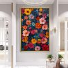 Midnight Garden Colorful Floral Pattern Art