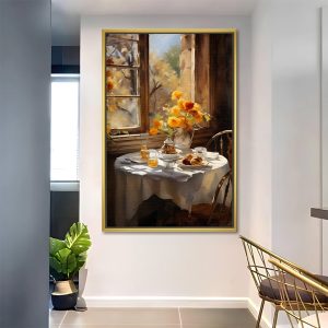 Sunlit Breakfast Table With Marigolds Painting
