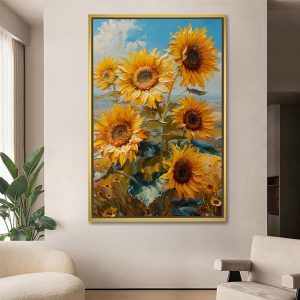 Radiant Sunflowers In Summer Field Painting