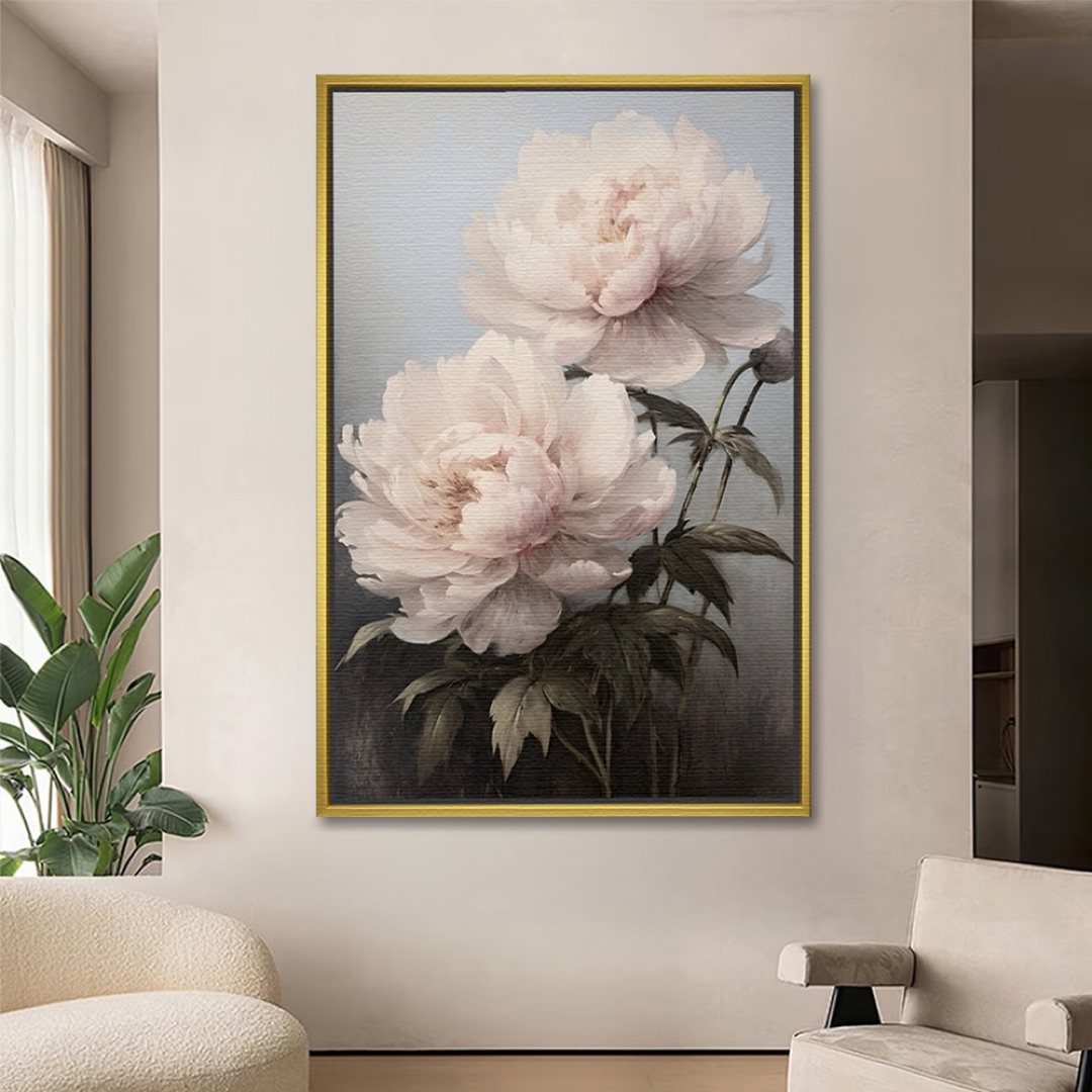 Soft Blush Peonies Elegant Art