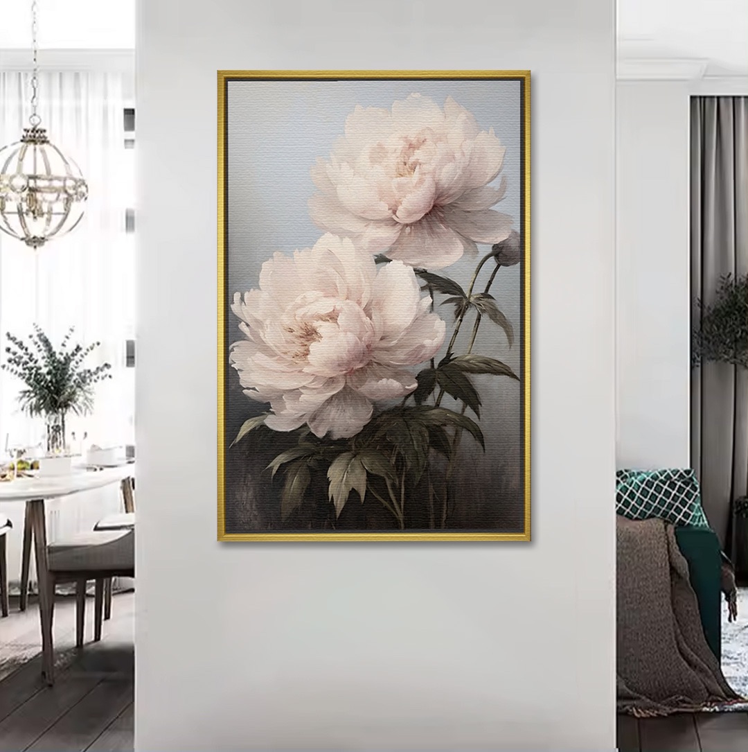 Soft Blush Peonies Elegant Art - Image 2