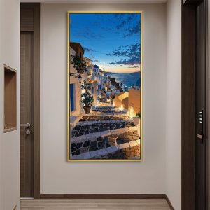 Evening Glow Seaside Pathway Painting