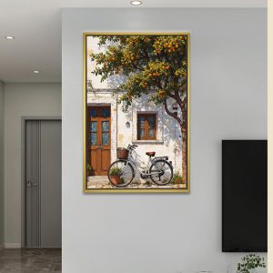 Citrus Garden House Canvas Art