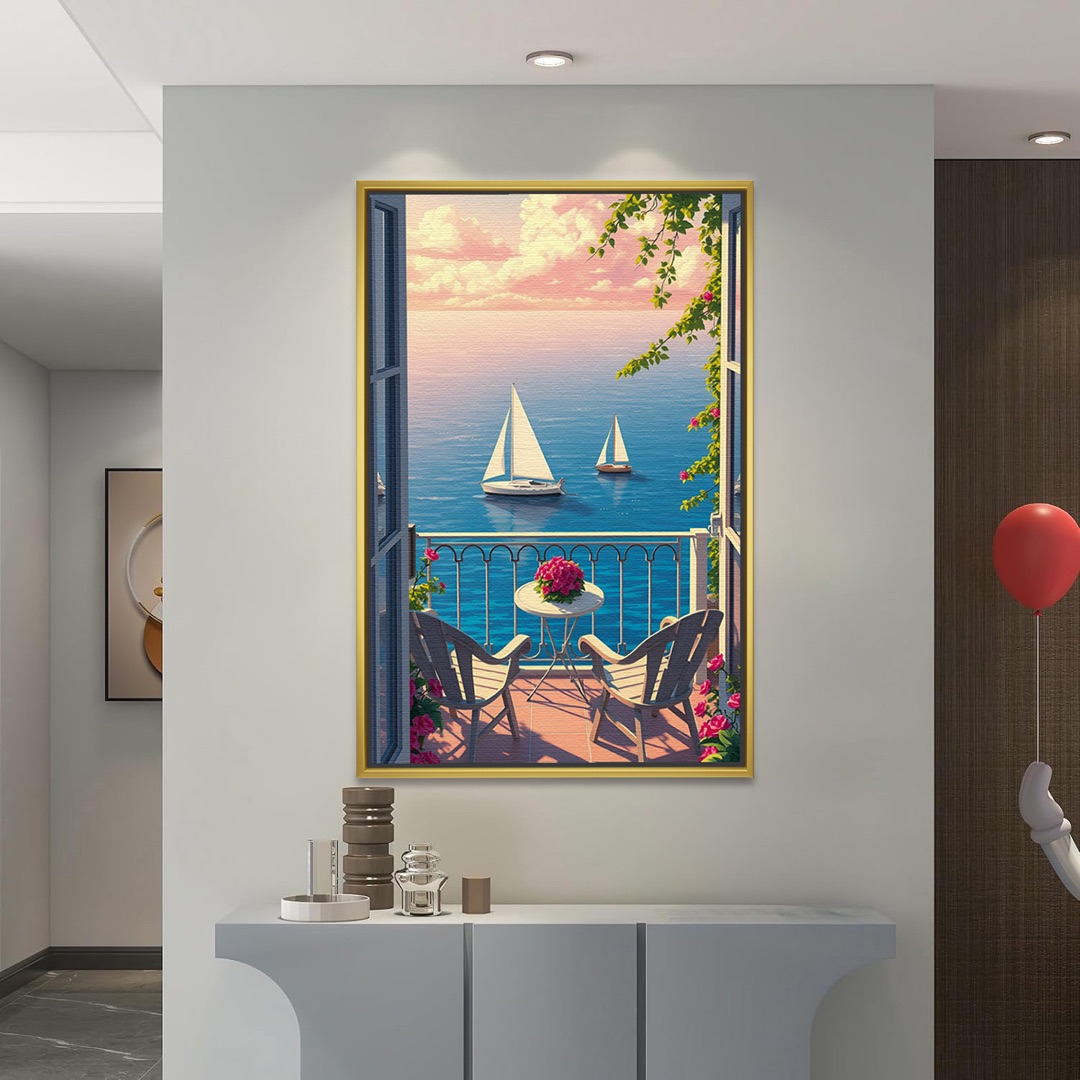 Sailboat Ocean View Wall Art