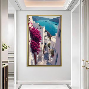 Mediterranean Sea View Alley Wall Art